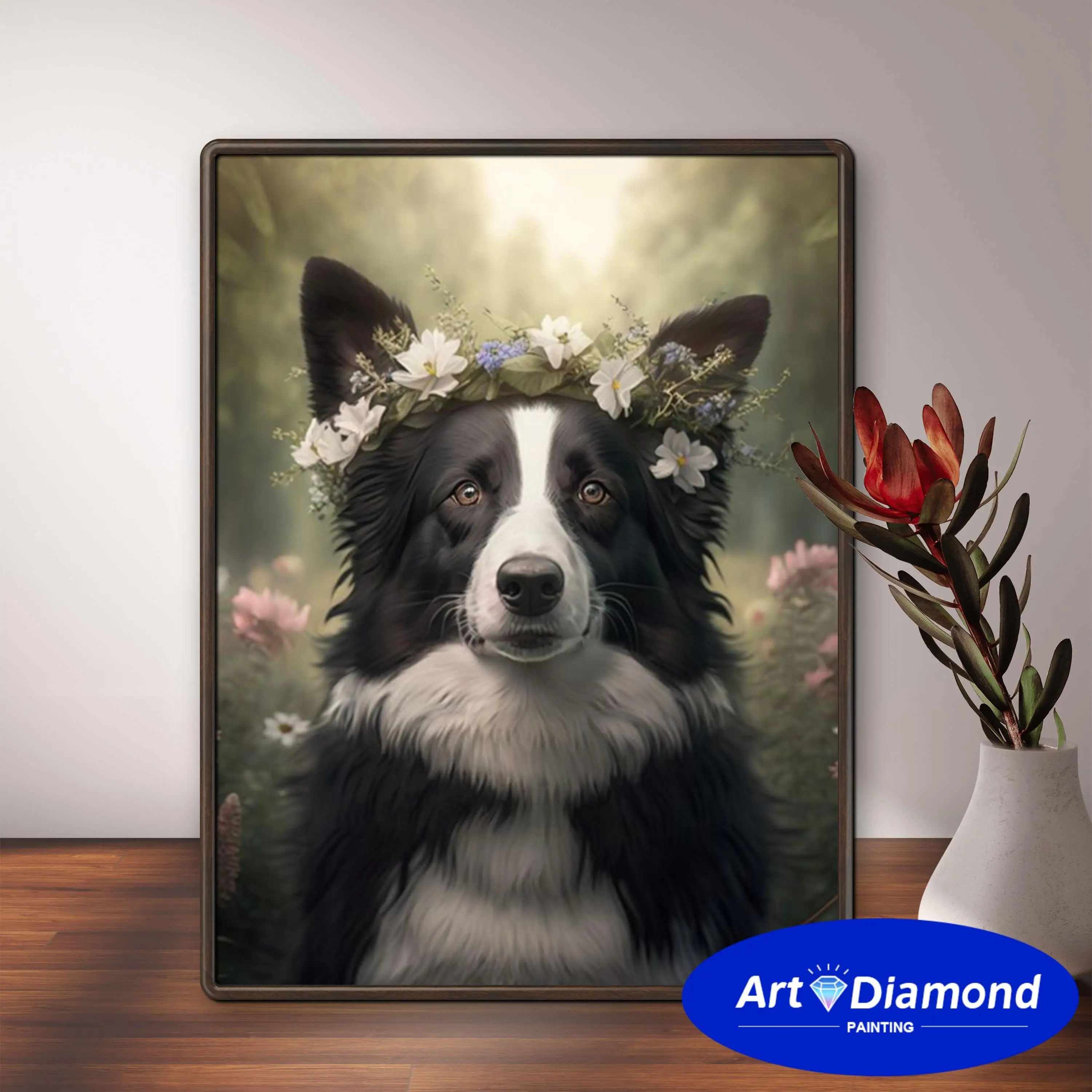 Scotland Shepherd Dog 5D DIY AB Diamond Painting Animal Cross Stitch Embroidery Picture Mosaic Full Drill Craft Home Decor Gift