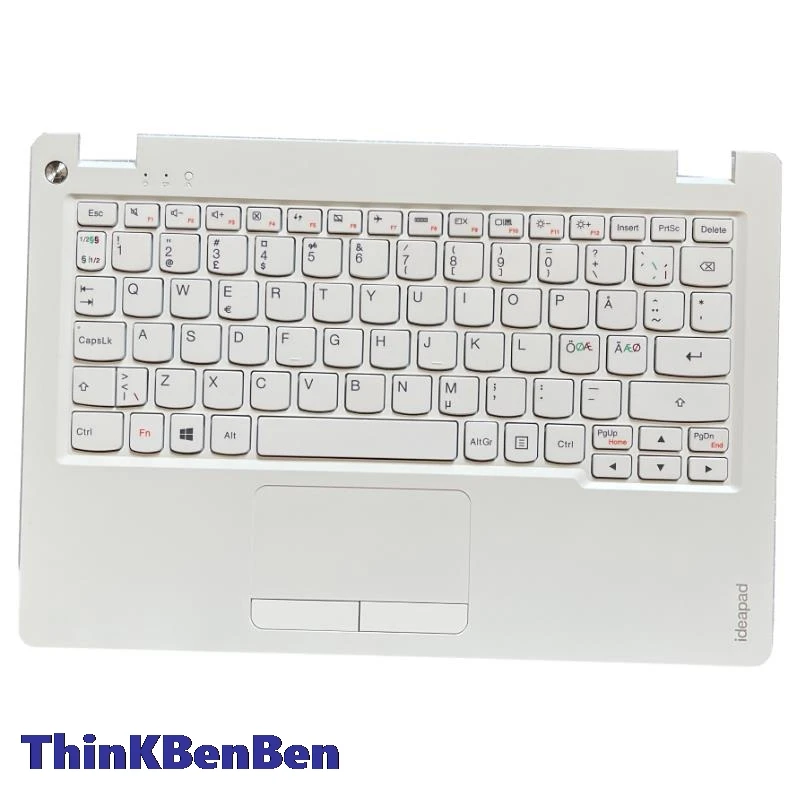 

NDC Nordic White Keyboard Upper Case Palmrest Shell Cover For Lenovo Ideapad 100s 11 11IBY 5CB0K48378