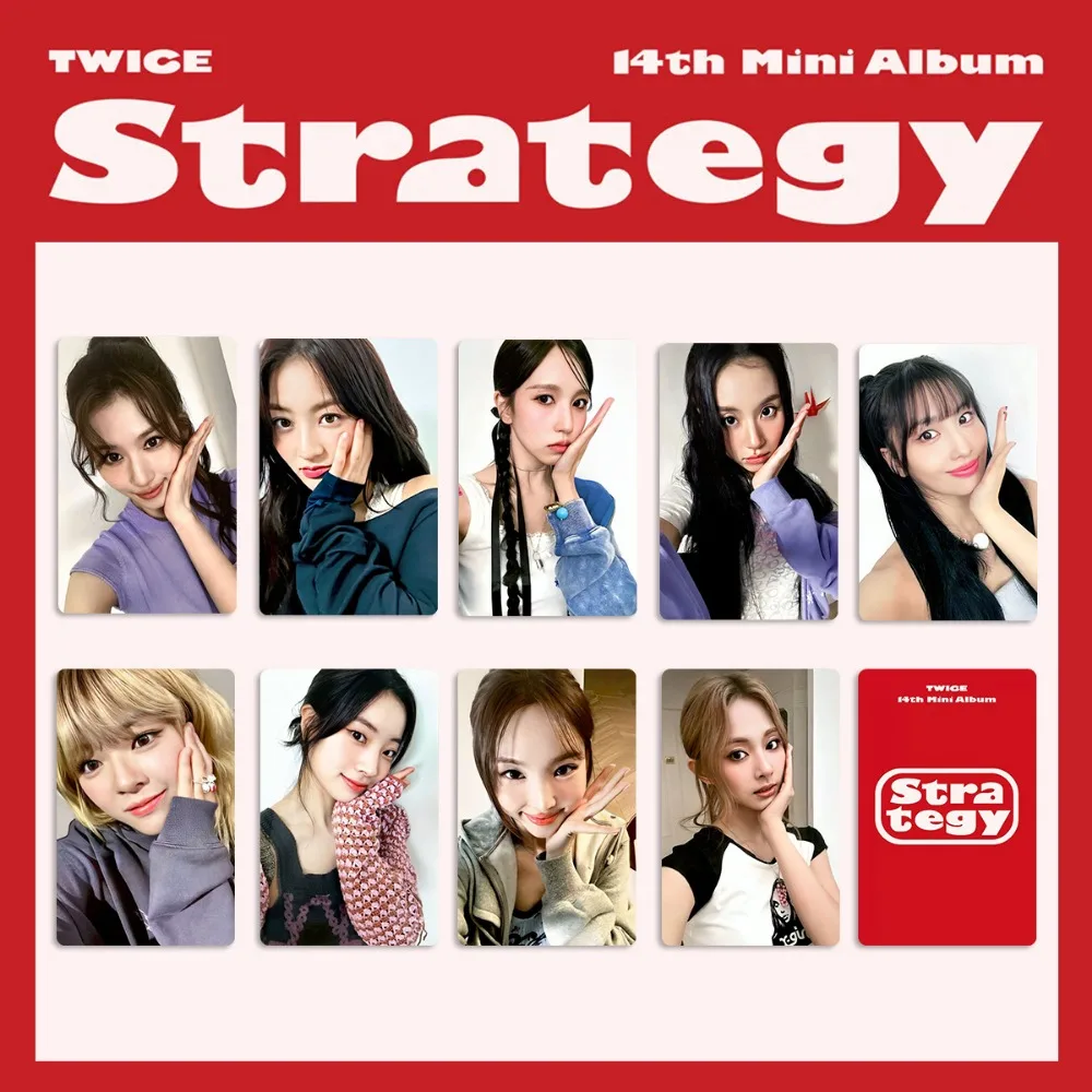 Kpop deux fois 14ème Mini Album stratégie carte Photo LOMO carte Nayeon Jeongyeon Momo Sana Withmuu offre spéciale carte Fans Collection