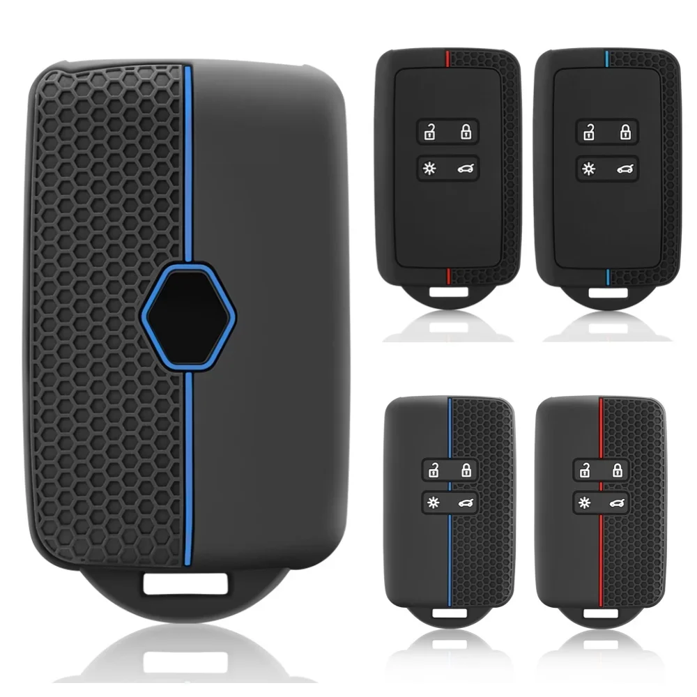 

Силиконовый чехол для ключей от автомобиля Renault Captur Koleos Kadjar Zoe Arkana Espace Clio Megane Grand Scenic Sandero Dacia Duster Card