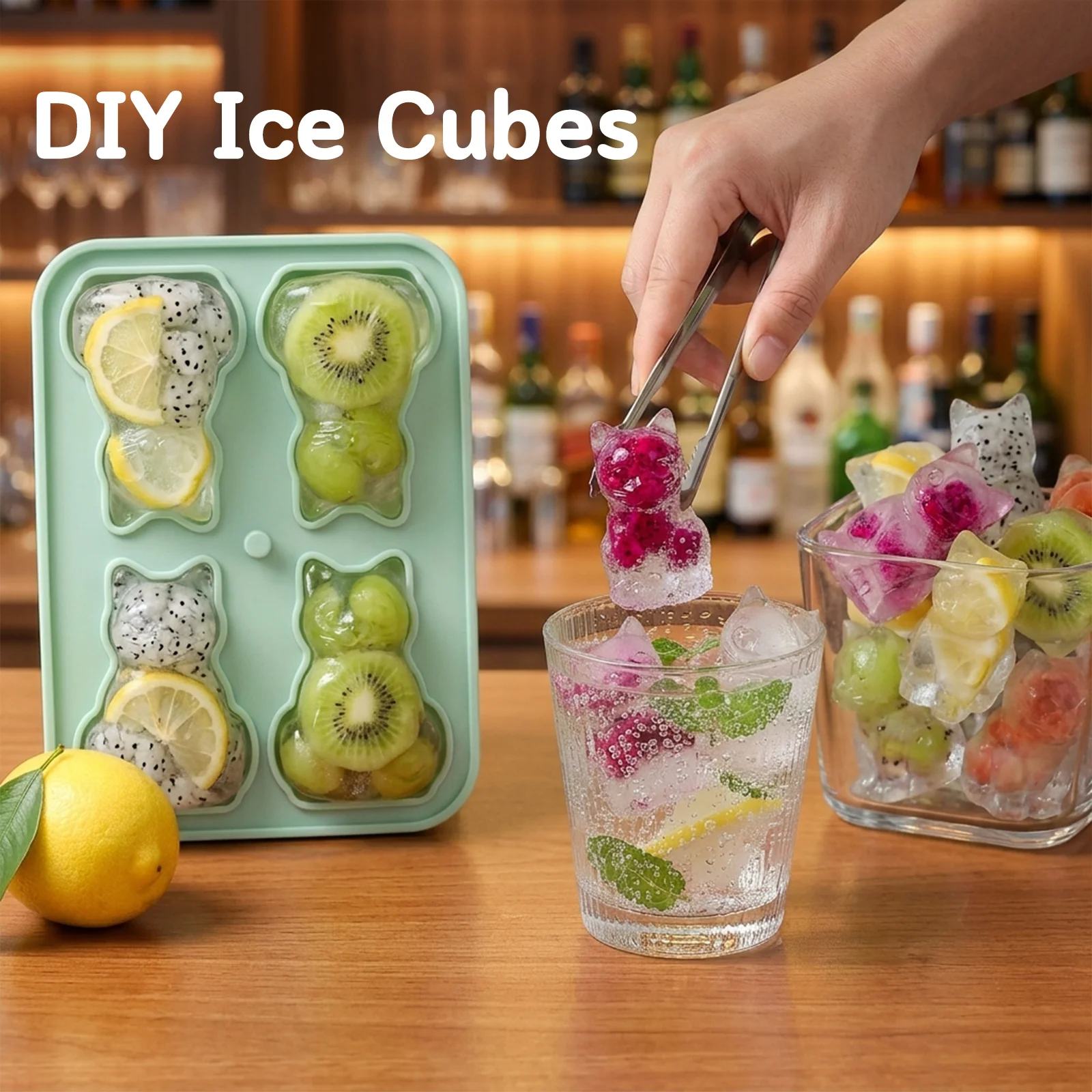 Eco Art Craft - 4 Cavity 3D Cat Shape Ice