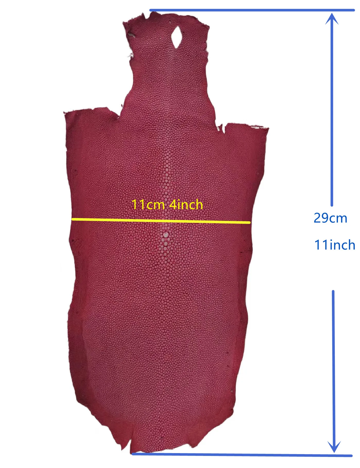 

Red Genuine Stingray Leather for Luxury Shoe Bracelet Purse Making