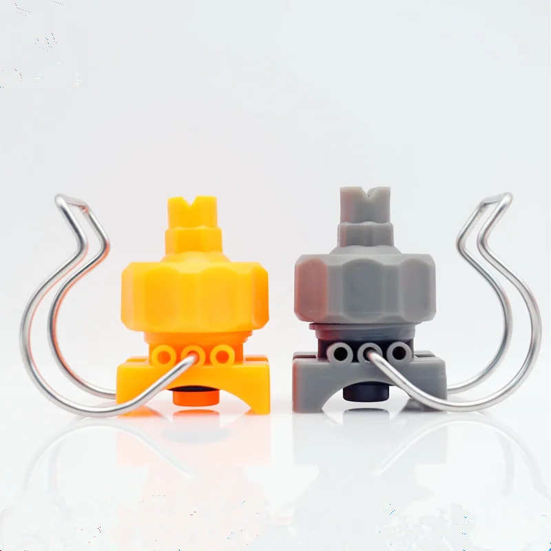 1pcs PP Grey Single Clip with Threaded Ball Nozzle Adjustable Ball Flat Fan Spray Jet