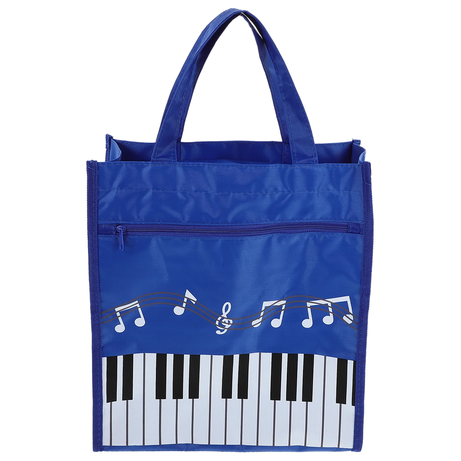 

The Tote Bag Musical Note Books Storage Portable Bags for Women Teacher Blue Girl Student