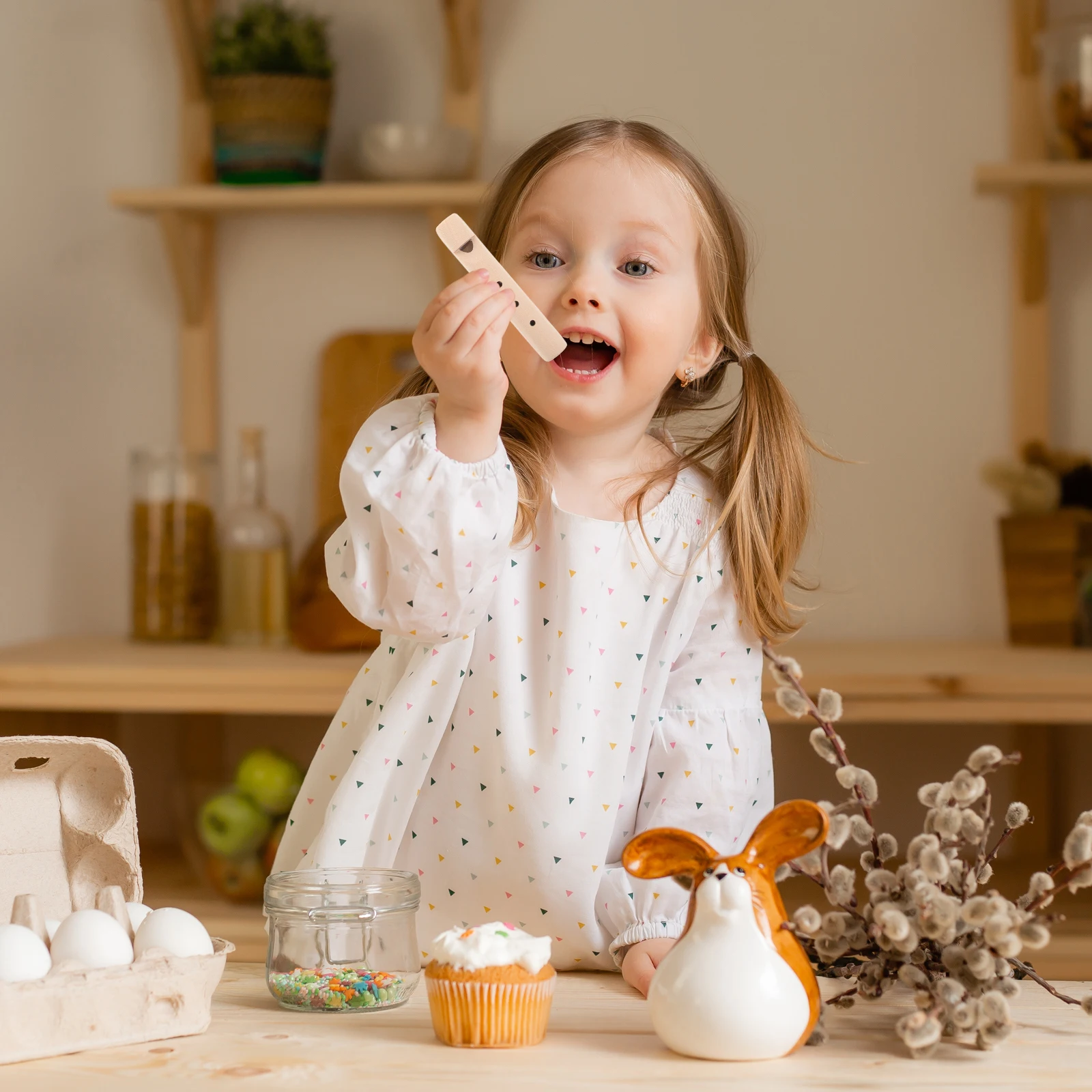 Mini juguete de madera Diy, instrumento Musical pintable para niños, sin pintar, tren de boca musical pequeño, decoración de cumpleaños