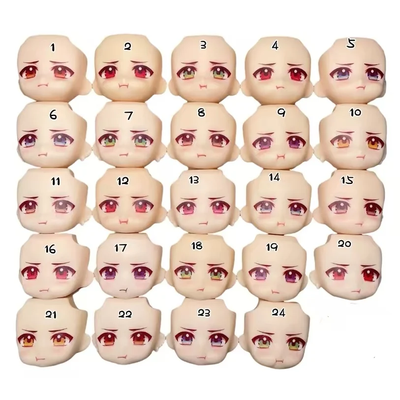 

OB11 Angry Water Sticker Faceplate Handmade Face GSC YMY 1/12 BJD Doll Original Customized DIY Accessories