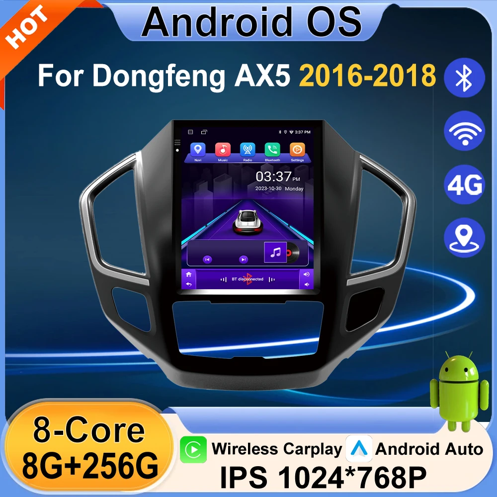 Android 16 Car Radio For Dongfeng AX5 2016-2018 GPS Navigation 4G WIFI Video Carplay Auto Stereo Player Multimedia