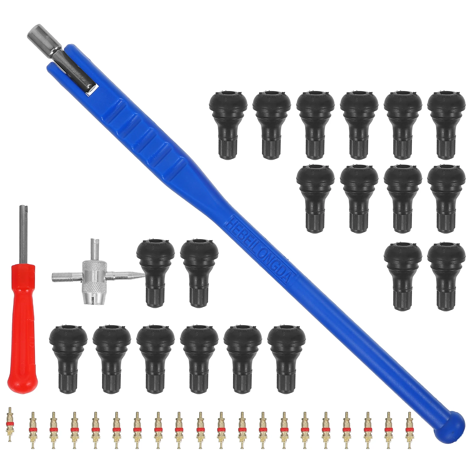

43pcs Valve Stem Tool Set Durable Tire Valve Stem Puller For Car Motorcycle Tire Removal Tools With Smooth Grip Design