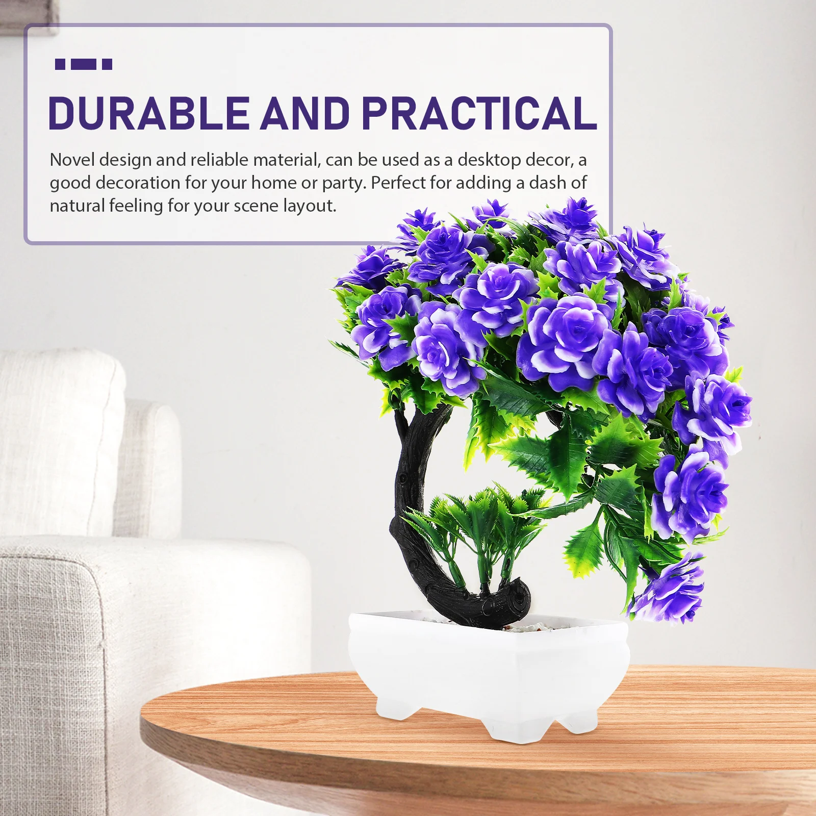 

Peonies Simulate Potted Plants Adornment Fake Flower Green Plant Small Ornament Stylish Home Decor Realistic Details Easy Clean