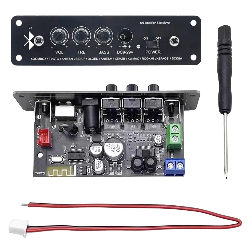 

DC 12V Bluetooth 5.1 Audio Player Amplifier Module Hi-Fi Sound Quality Audio Receiver Module Audio Player