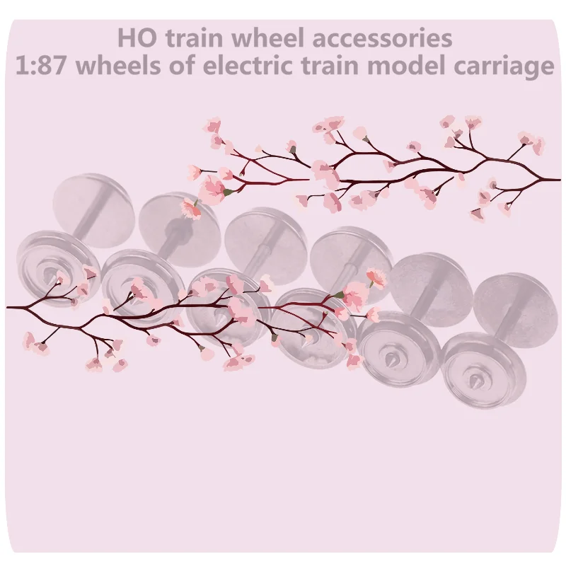 

2Pcs DC HO Scale 1:87 36'' Metal Wheels For Model Train Wheel Set C8724