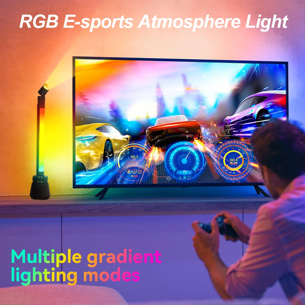 

RGB E-sports Lamp LED Room Music Rhythm Lights Muticolor Music Sync for Party Esports Room Holiday Atmosphere Decoration Lights