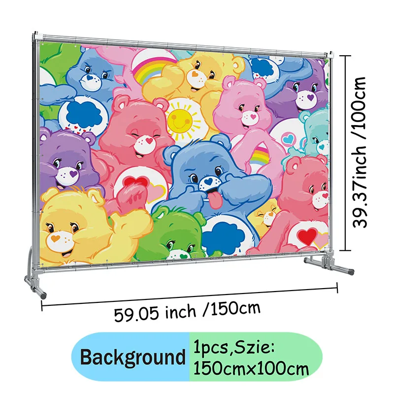 Cartoon Care Bears Themen-Geschirrset: Kreative Pappteller, Becher und Papierboxen für Geburtstagsfeiern und Familientreffen – Detail 11