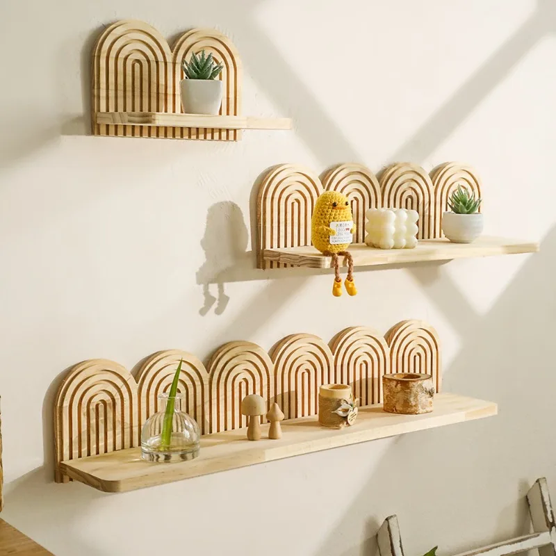 Creative Multi Layer Spiral Wooden Wall Planter Shelf Handmade Wood Craft Home Garden Decor Storage Display Rack Indoor Outdoor