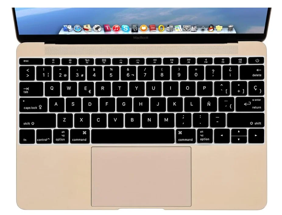 

Защитная крышка для испанской клавиатуры для MacBook 12 дюймов A1534 и MacBook Pro 13 дюймов A1708 (2016 выпуск без сенсорной панели)