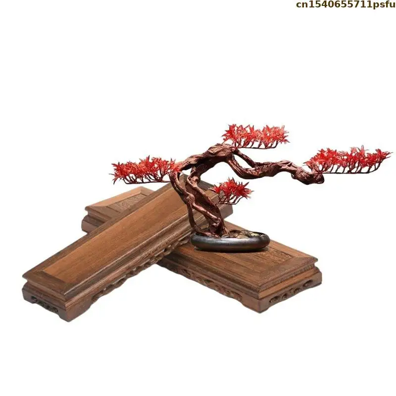 

Wooden Bonsai Holder Plant Shelves Vase Flower Pot Sorting Table Display Stand Tea Sets Pedestal Standing Flower Base Scaffold