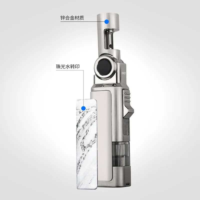 High temperature handheld spray gun straight to blue flame high firepower metal welding gun spray gun lighter outdoor windproof