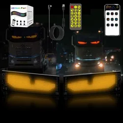 Car LED Matrix Pixel Panel DIY RGB Lighting Graffiti Scrolling Text Board Windshield Advertising Screen Bluetooth APP Control 5V