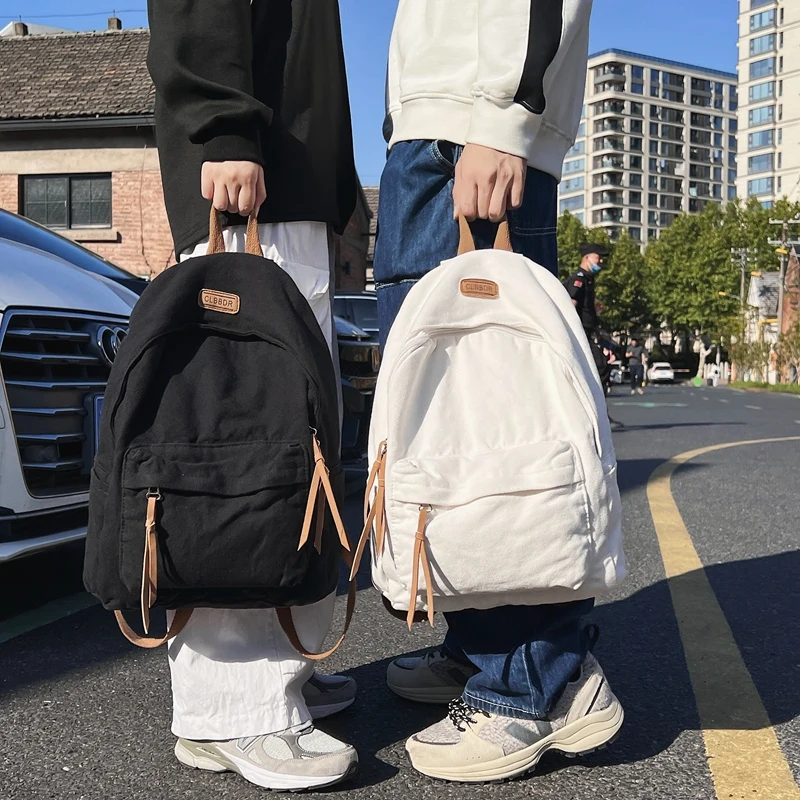 Nova moda feminina lona dos homens de alta capacidade faculdade mochila na moda feminina portátil sacos escolares bonito menina viagem saco livro legal