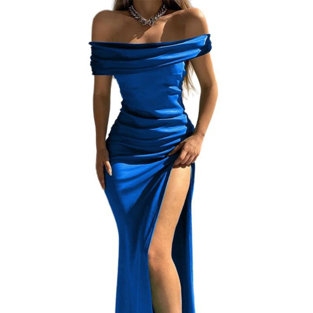 

Sexy Women Dress Solid Business Stage Clubwear Cocktail Evening Party Formal High Split Long Dresses Comfy Fashion