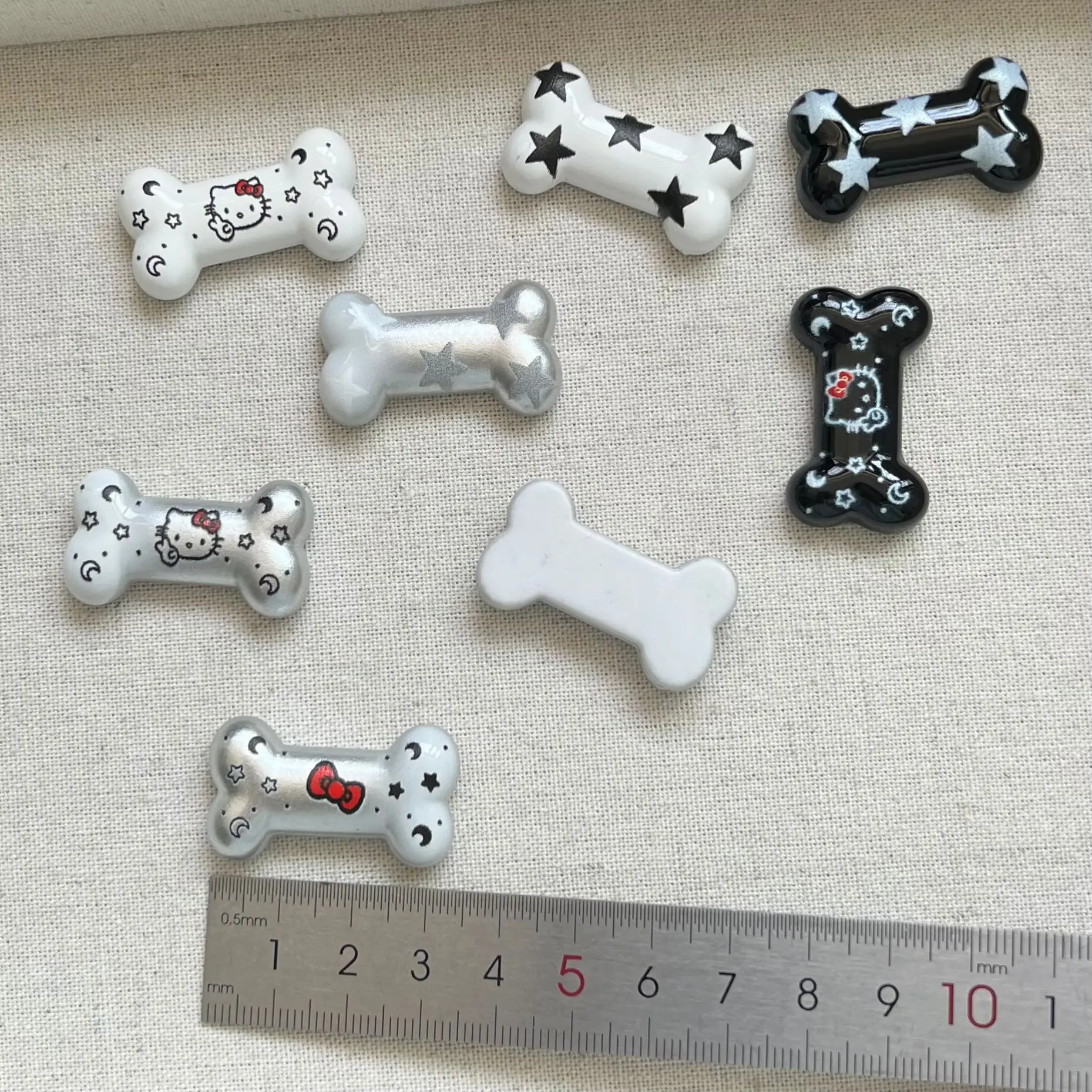 5 шт. miniso kitty bone мультяшная серия резиновые кабошоны из смолы материалы для поделок diy