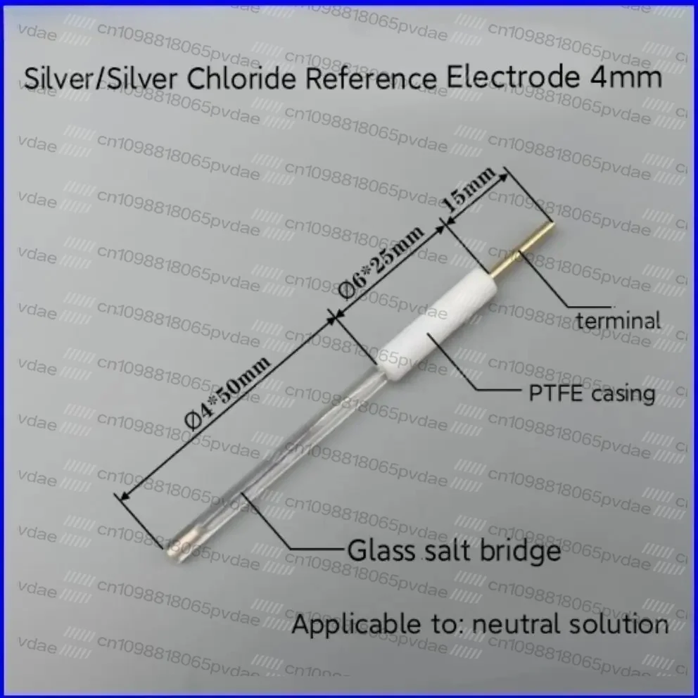 Silver Silver Chloride Reference Electrode Ag AgCl Reference / Electrochemistry of Saturated Potassium Chloride Solution