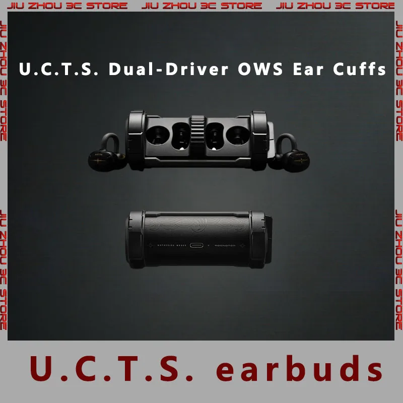 

U.C.T.S. Open Ear OWS Bluetooth Headphones, Hi-Fi Coaxial Dual Driver, AI Noise Cancelling, 50Hr Battery, Wireless, for Gaming