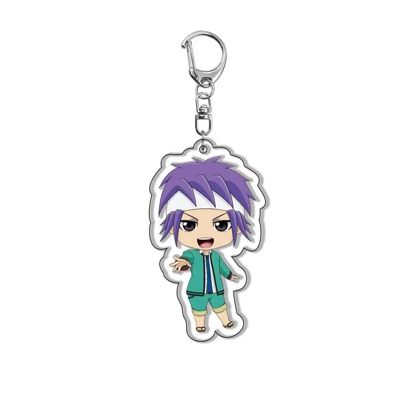 6CM Anime The Disastrous Life of Saiki Kusuo Keychain Acrylic Figure Pendant Cartoon Image Keyring Wholesale