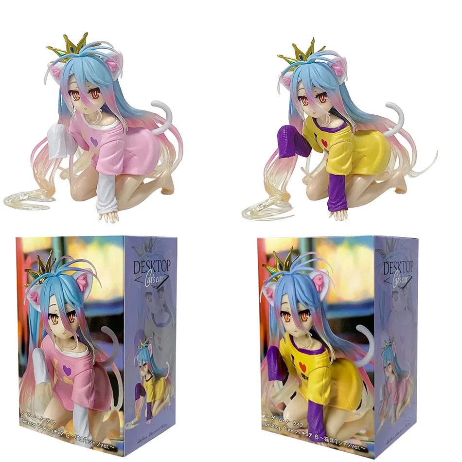ในสต็อกอะนิเมะฟิกเกอร์ NO GAME NO LIFE แอ็คชั่นฟิกเกอร์ชิโรอะนิเมชั่นฟิกเกอร์เครื่องประดับคอลเลกชันของเล่นของขวัญ