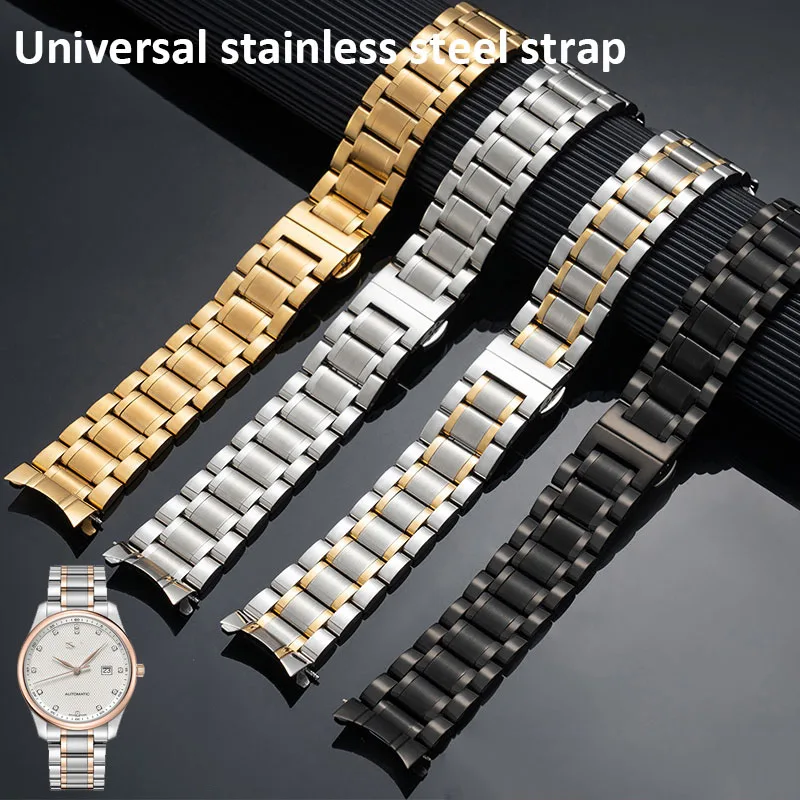 316L Solid Curved end Stainless Steel Watch Band Two interfaces watch chain 16 18 19mm 20mm 21mm 22mm 23mm 24mm Bracelet Strap