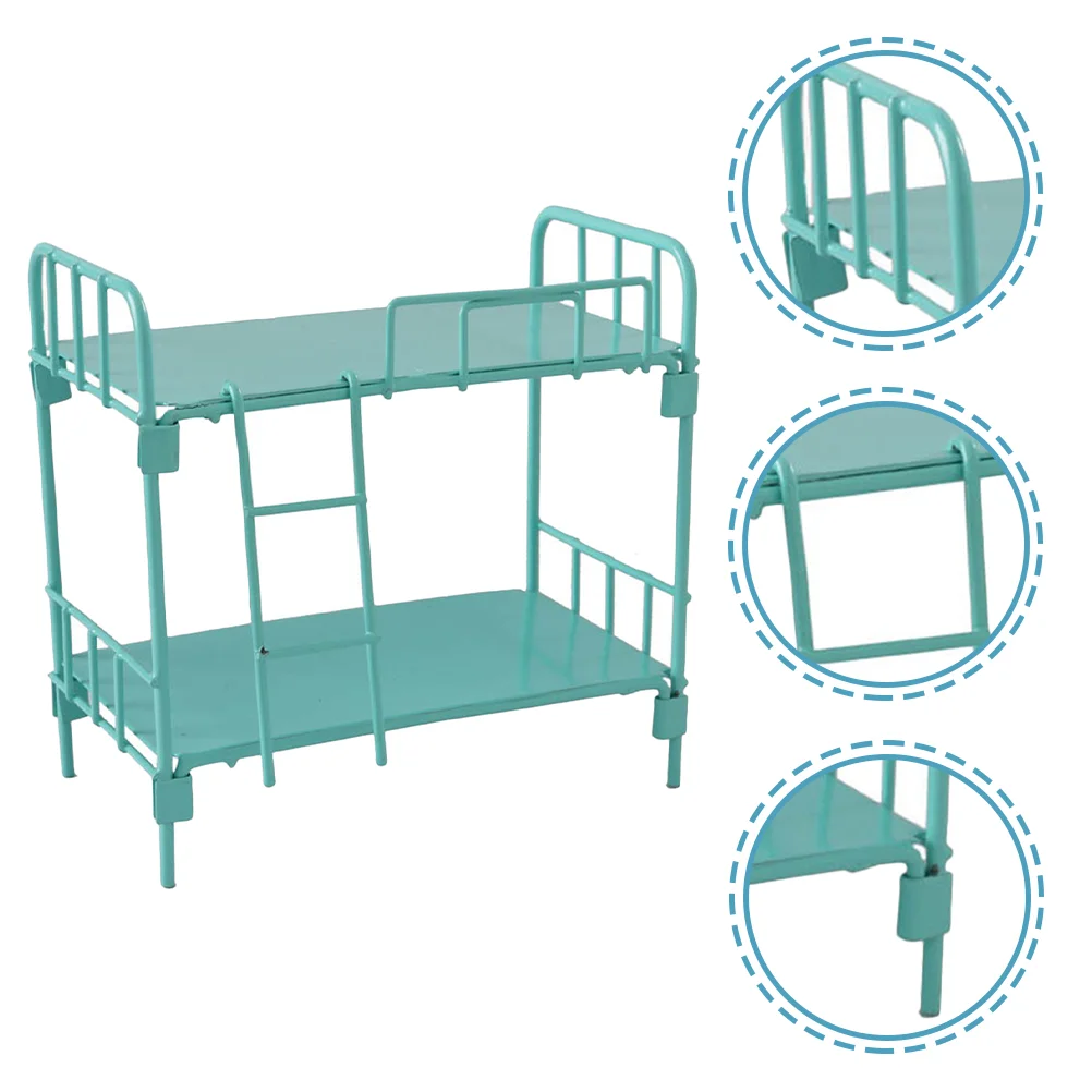 Bunk Bed Mini Mold Miniature Furniture and Accessories House Bedroom Decor Dollhouse for Dolls