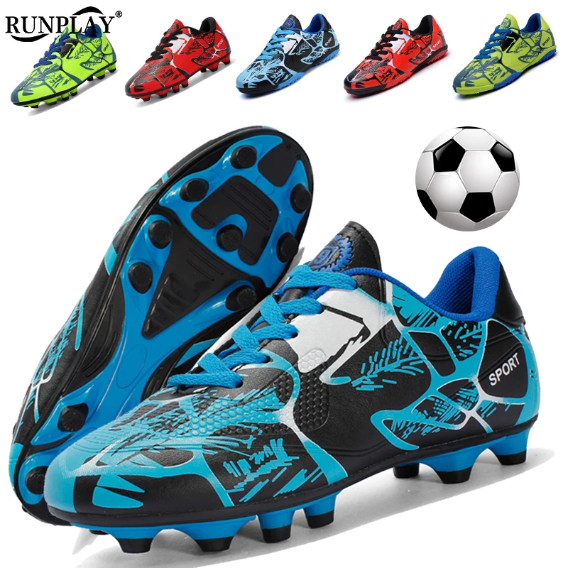 Kids Soccer Shoes FG/TF Football Boots Boys Girls Indoor Cleats Grass Soccer Sneakers Outdoor Athletic Training Sports Footwear