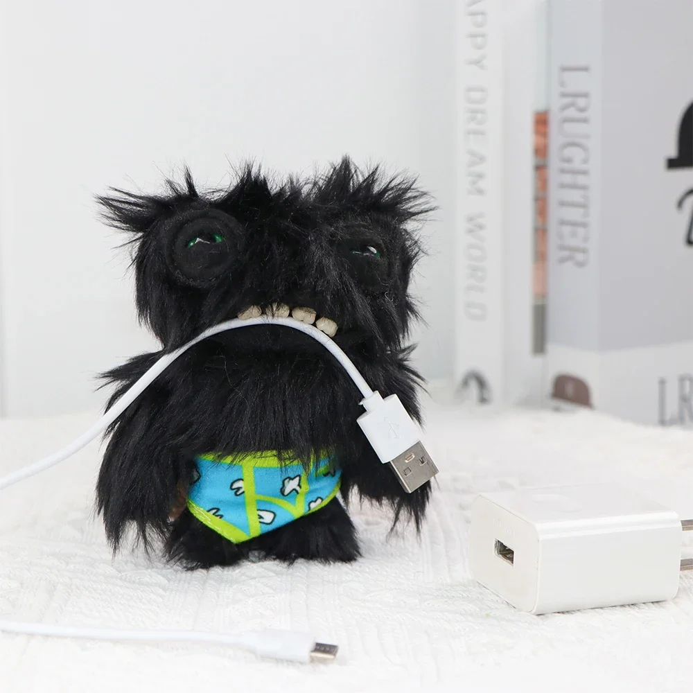 Fuggler pluche poppen sleutelhanger lelijke grijns tanden monster hanger Fugg brede ogen Weirdo zwarte grappige zachte rugzak sleutelhanger geschenken 11CM