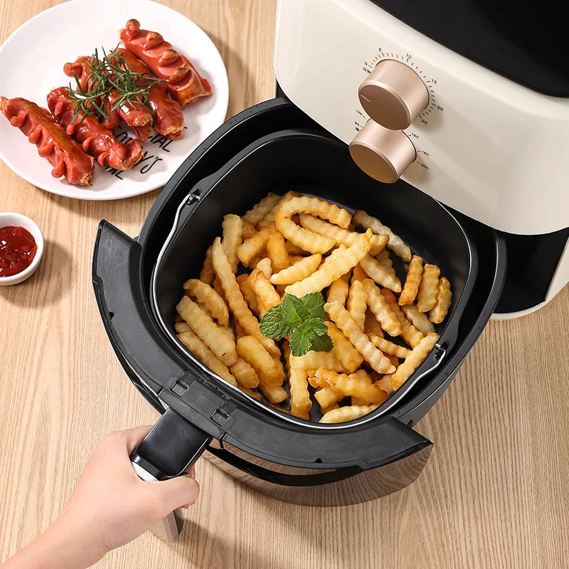 Square Non-stick Coating Inner Basket Tray for Air Fryer- Household Baking Pan Cake Oven