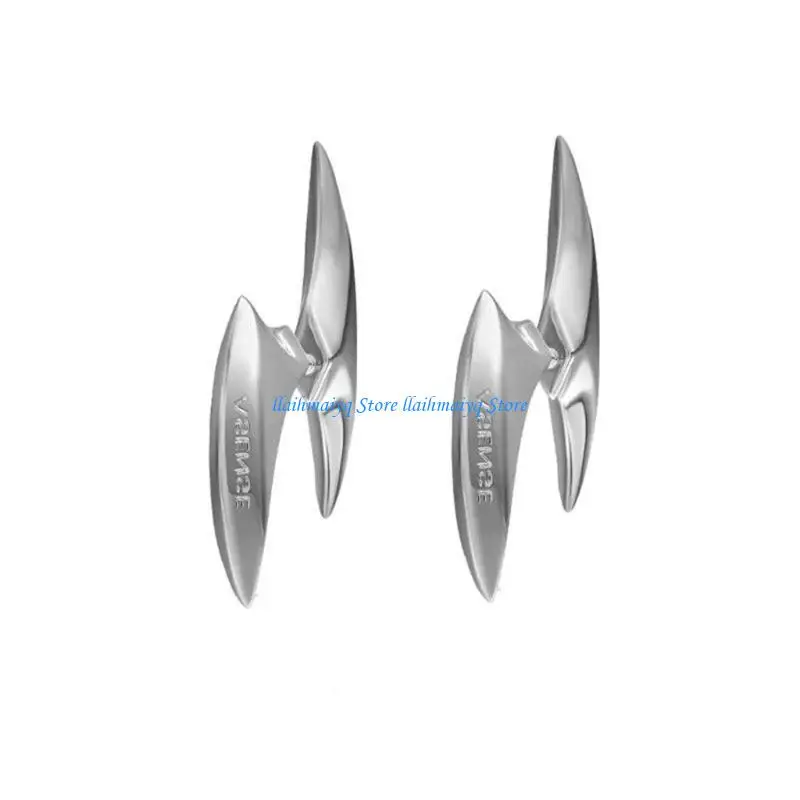 573B Mechanical H Shaped Earrings For Women Modern Art Jewelry Lightweight Copper Ear Studs Gift For Her