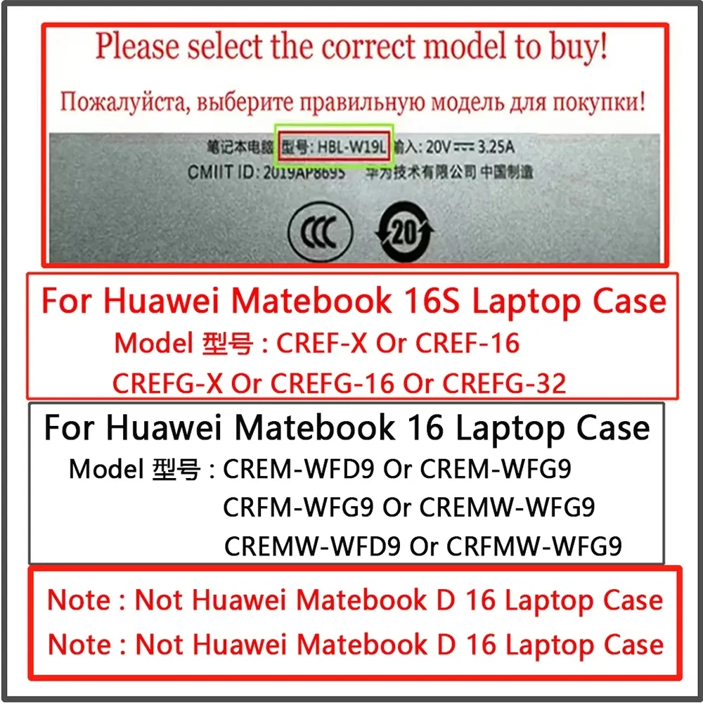 Newest Laptop Case for Huawei Matebook 16S 16 Inch 2023 2022 Hard PC Protective Shell Cover for MateBook 16 Anti Fall Scratch