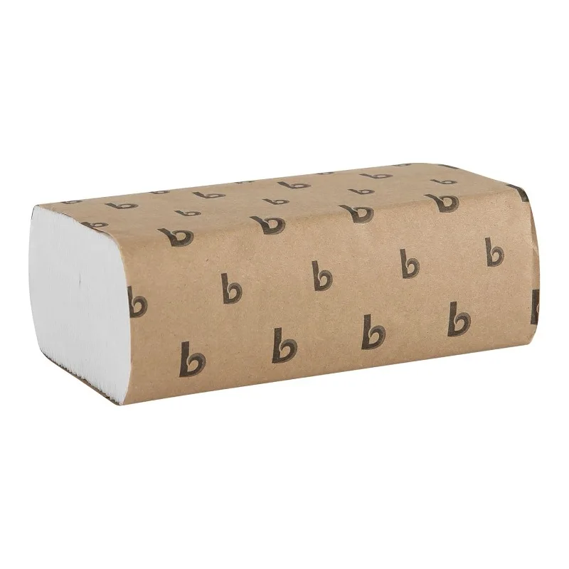 

B6200 9 in. x 9.45 in. 1-Ply Multifold Paper Towels - White (16/Carton)