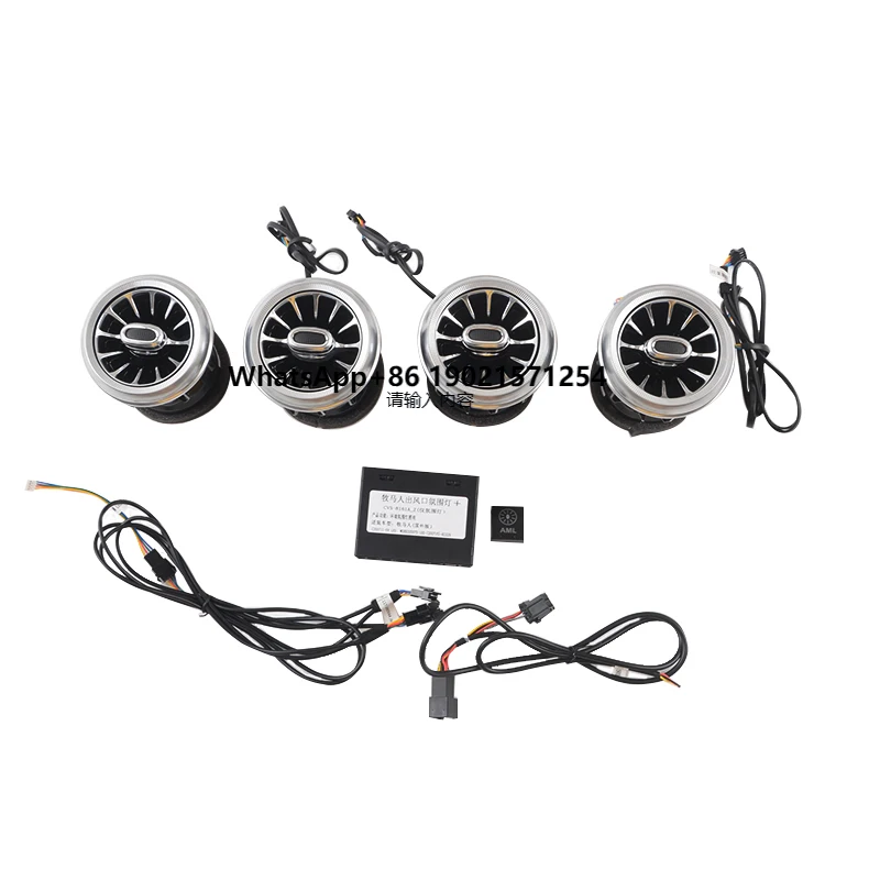 

32 Colors Front Turbo Air Vent Outlet Ambient Interior LED Lights for Jeep Wrangler JK Light Air Conditioning Accessories