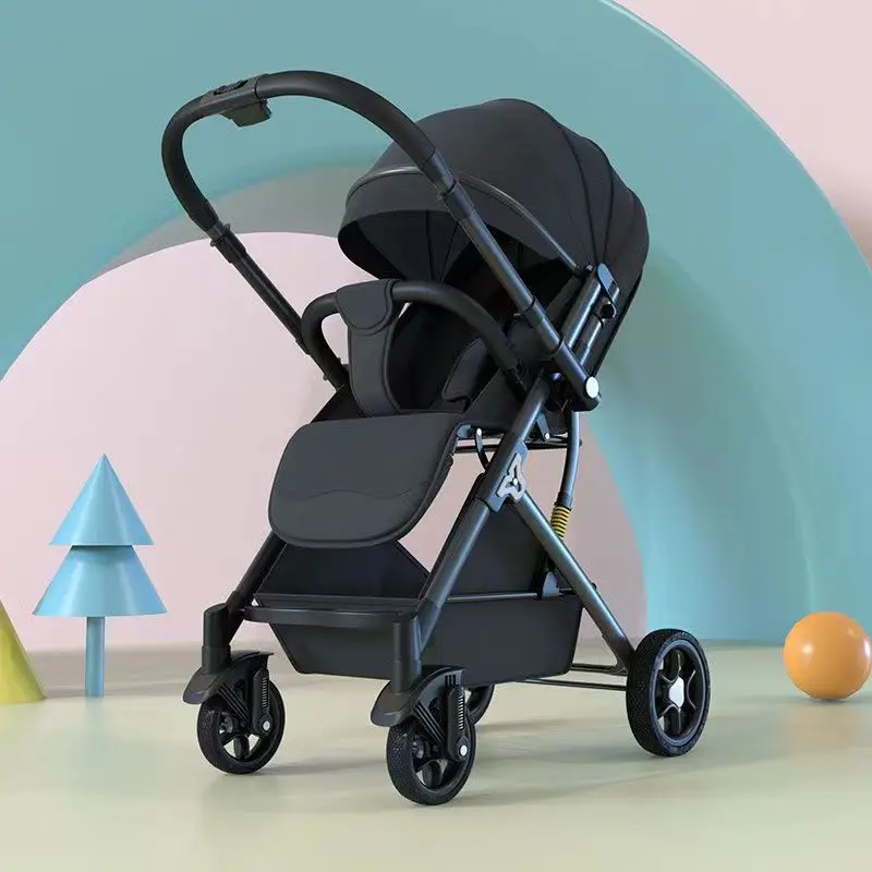 NONE Leichter Kinderwagen Zwei-Wege-Kinderwagen Kinderwagen hohe Landschaft Wirbelsäulen schutz Neugeborenen Baby Allrad Kinderwagen 6