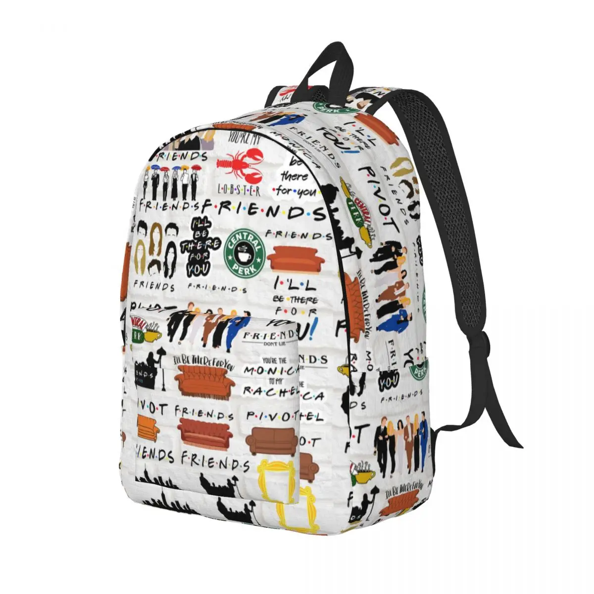 Friends Central Perk TV Backpack for Boy Girl Kids Student School Book Bags Cartoon Daypack Kindergarten Primary Bag Lightweight