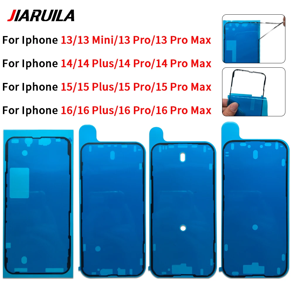 5 Pcs For Iphone 16 15 14 Pro Max Plus 13 mini Waterproof Frame Bezel Seal Tape Adhesive LCD Screen Replacement