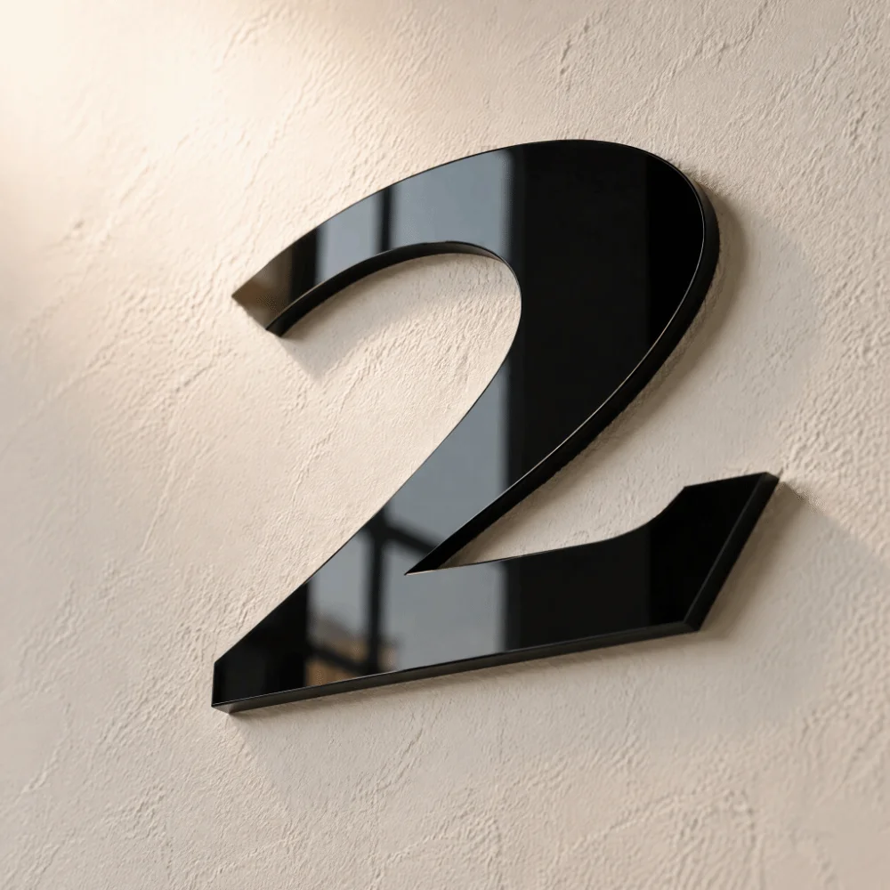 Creative Acrylic DIY Wall Clock Black Battery Operated 3D Wall Clock Self-Adhesive 60cm Frameless Wall Clock Living Room