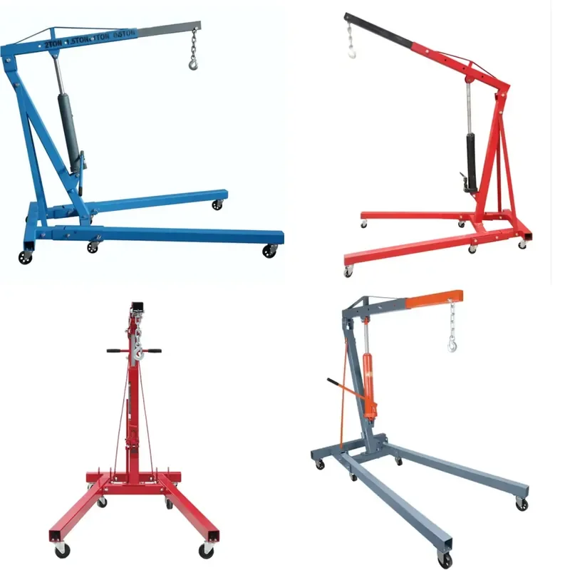 Portable Hydraulic Engine Crane 1 Ton 2 Ton 3T Material Hoist Lift Marine Workshop Garage Jack Stand Heavy Duty Lifting
