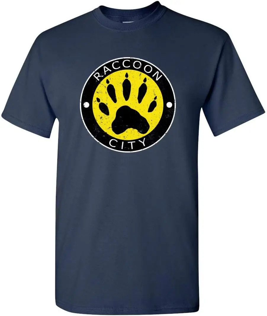 Raccoon City Paw Logo - T-Shirt Tees Y2K tops Unisex Summer Short Sleeve