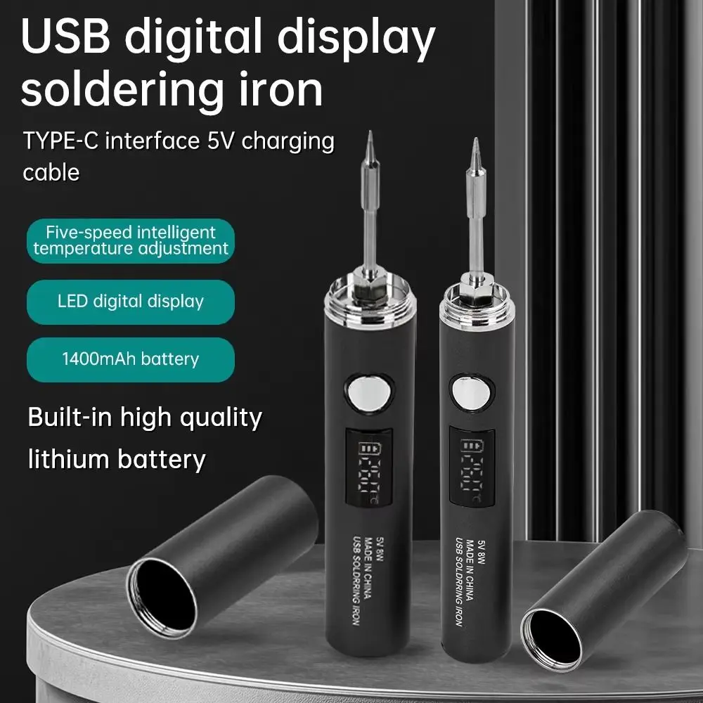 

Temperature Adjustable Soldering Iron Welding Tool Fast Heat Conduction Plug and Play Electric Soldering Iron Long Life Span