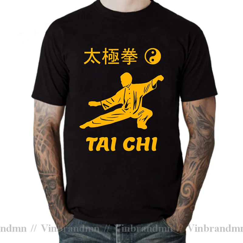 New Taoism Funny Tai Chi Kung Fu Chinese Martial Arts Yin Yang T Shirt Men Never Underestimate Tai Chi Old Man Training T-Shirt