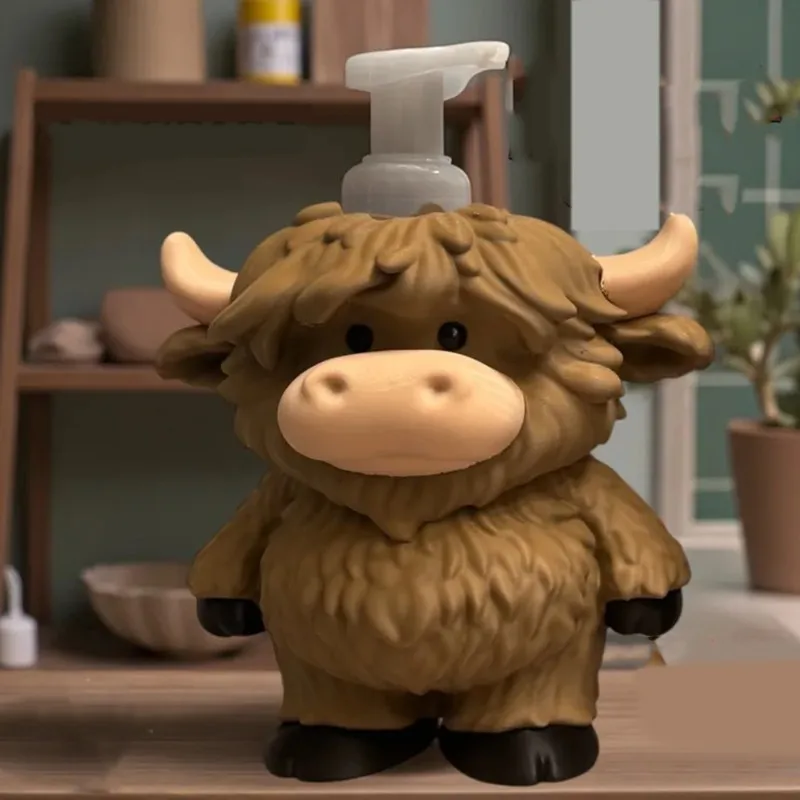 

RMWIN-Для творчества: дозатор для мыла в виде фигурки высокогорной коровы из 3D-смолы — архитектурный аксессуар для декора ванной комнаты