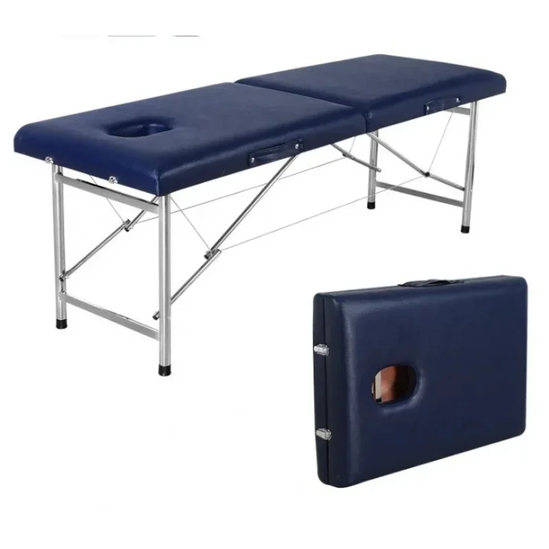 Professional Portable Foldable Stainless Steel Soft Comfortable Cheap Beauty Salon Massage Bed Table