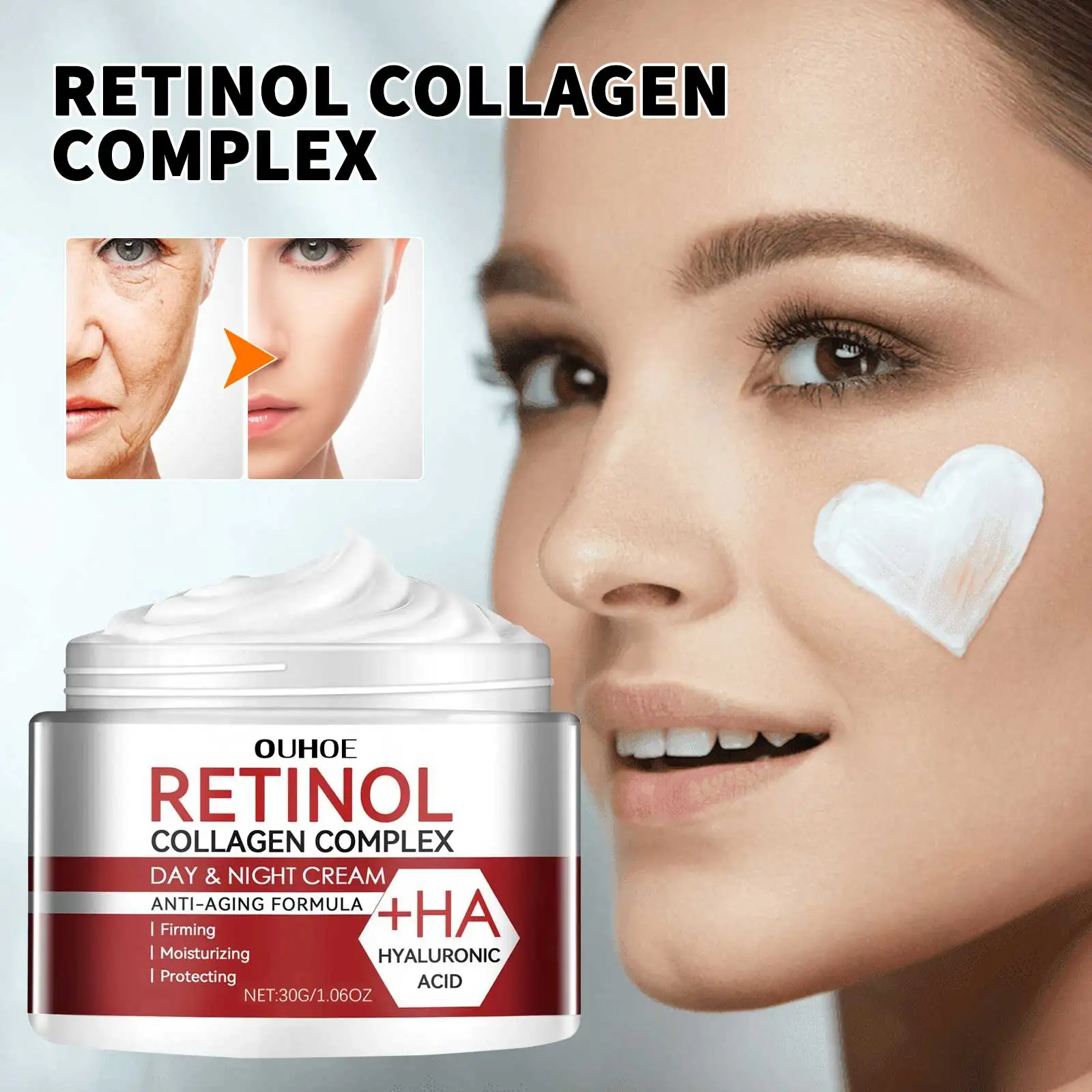 Retinol Face Moisturizing Cream Anti-wrinkle Hydrating Shrink Pores Retinol Cream Fade Fine Lines Skin Care Products For Women