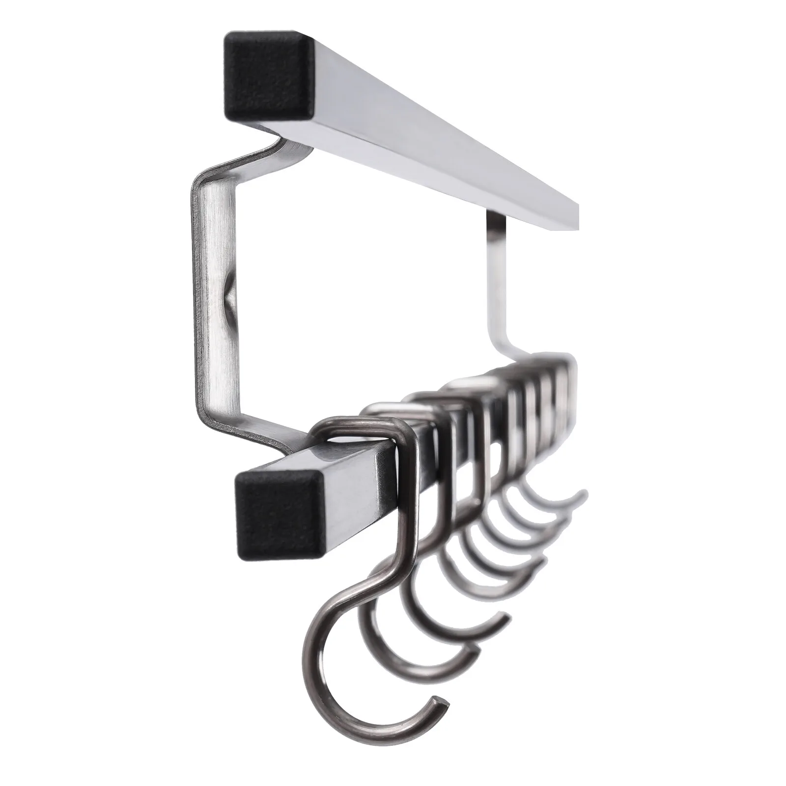 حامل سكاكين مغناطيسي، 304 ستانلس ستيل، طول 24 بوصة، خطافات قابلة للإزالة، آمن للمطبخ